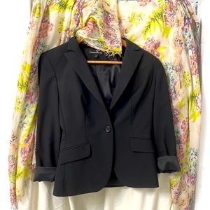 Corporate girl boss black suit coat